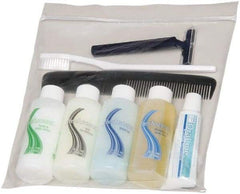 Ability One - Body Wash, Shampoo, Comb, Toothpaste, Toothbrush, Razor, Shave Gel - Toiletries Kit - Exact Tool & Supply