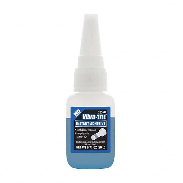 Vibra-Tite - 20 gram Bottle, Clear Plastic Threadlocker - Exact Tool & Supply