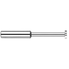 Harvey Tool - 1/4" Cut Diam, 1/8" Cut Width, 1/4" Shank, Straight-Tooth Woodruff Keyseat Cutter - Exact Tool & Supply