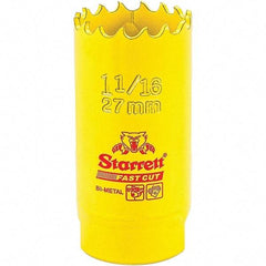 Starrett - 1-1/16" Diam, 1-5/8" Cutting Depth, Hole Saw - High Speed Steel Saw, Toothed Edge - Exact Tool & Supply