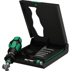 Wera - 8 Piece, 1/4 to 13/16" Head Diam, 0 to 90° Included Angle, Three Flute Countersink Set - Exact Tool & Supply
