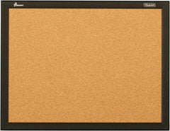 Ability One - Cork Bulletin Boards; Style: Open Cork Bulletin Board ; Color: Natural Tan ; Material: Aluminum Frame ; Width (Inch): 24 ; Height (Inch): 18 - Exact Tool & Supply