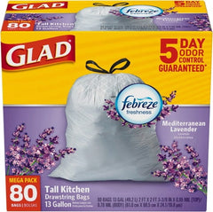 Glad - Pack of (3) 80-Count 13 Gal 0.95 mil Household/Office Trash Bags - Exact Tool & Supply