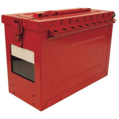 Master Lock - Group Lockout Boxes Portable or Wall Mount: Portable Maximum Number of Padlocks: 19 - Exact Tool & Supply