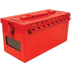 Master Lock - Group Lockout Boxes Portable or Wall Mount: Portable Maximum Number of Padlocks: 19 - Exact Tool & Supply
