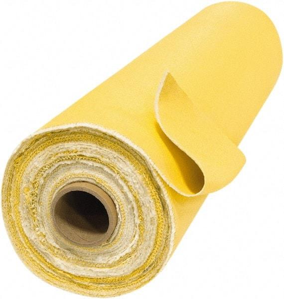 Steiner - 6' Wide x 0.05" Thick Acrylic Coated Fiberglass Welding Blanket - Gold, Grommet - Exact Tool & Supply