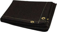 Steiner - 10' High x 10' Wide x 0.05" Thick Acrylic Coated Fiberglass Welding Blanket - Black, Grommet - Exact Tool & Supply
