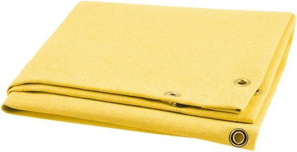 Steiner - 10' High x 10' Wide x 0.035" Thick Acrylic Coated Fiberglass Welding Blanket - Gold, Grommet - Exact Tool & Supply