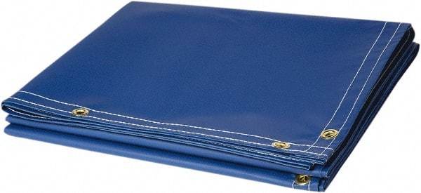 Steiner - 10' High x 6' Wide Vinyl Laminated Polyester Welding Curtain - Blue, Grommet - Exact Tool & Supply