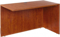 ALERA - Woodgrain Laminate Return/Bridge Shell Desk - 47-1/4" Wide x 23-5/8" Deep x 29-5/8" High, Medium Cherry - Exact Tool & Supply