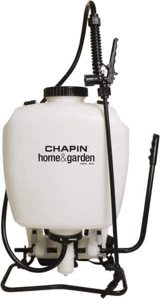 Chapin - 4 Gal Chemical Safe Garden Backpack Sprayer - Use with Cleaners/Degreasers, Polyethylene Tank, Wide Mouth, Reinforced Hose - Exact Tool & Supply
