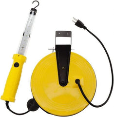 Bayco - Electric, LED Portable Vertical Mount Work Light - 50' Cord, 1 Head, 1,200 & 600 Lumens, Engineered Polymer & Steel, 10-1/4" Long x 9-1/2" Wide x 3" High - Exact Tool & Supply