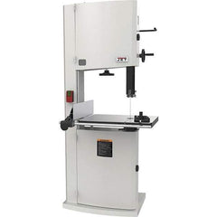 Jet - 20" Throat Capacity, Step Pulley Vertical Bandsaw - 2,530/4,850 SFPM, 5 hp, Single Phase - Exact Tool & Supply