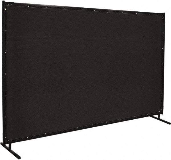 Steiner - 6' Wide x 10' High, Vinyl Laminated Polyester Portable Welding Screen - Black - Exact Tool & Supply