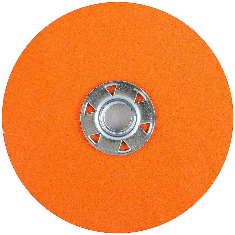 Norton - 5" Diam, 5/8" Hole, 80 Grit Ceramic Alumina Fiber Disc - Exact Tool & Supply
