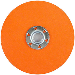 Norton - 5" Diam, 5/8" Hole, 80 Grit Ceramic Alumina Fiber Disc - Exact Tool & Supply