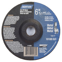 6″ × 0.045″ × 7/8″ Norton Metal Non-Woven Depressed Center Wheel Type 27 - Exact Tool & Supply