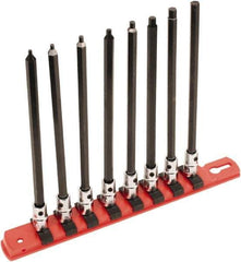 Wiha - 8 Piece 1/4" Drive Inch Hex Bit Socket Set - 3/32 to 1/4" Hex - Exact Tool & Supply