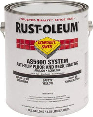 Rust-Oleum - 1 Gal Safety Yellow Gloss Finish Antislip Coating - 60 to 70 Sq Ft per Gal, Interior/Exterior - Exact Tool & Supply