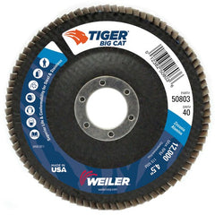 4-1/2″ Big Cat Abrasive Flap Disc, Flat, Phenolic Backing, 40Z, 7/8″ Arbor Hole - Exact Tool & Supply