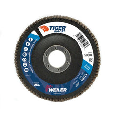 4-1/2″ Big Cat Abrasive Flap Disc, Flat, Phenolic Backing, 60Z, 7/8″ Arbor Hole - Exact Tool & Supply