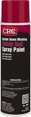 CRC - 20 fl oz Red Marking Paint - 700' Coverage, Lead Free Formula, 526.7 gL VOC - Exact Tool & Supply