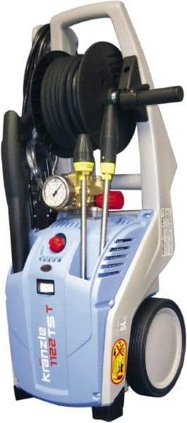 Kranzle - Electric, 15 Amp, 1.5 hp, 1,400 psi, 2.1 GPM, Cold Water Pressure Washer - Heavy Duty, 50' x 5/16" Hose, 120 Max Volts - Exact Tool & Supply