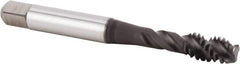 Kennametal - #10-32 UNF 3 Flute 2BX Modified Bottoming Spiral Flute Tap - Powdered Metal, TiN/CrC/C Finish, 59.94mm OAL, Right Hand Flute, Right Hand Thread, Series T630 - Exact Tool & Supply