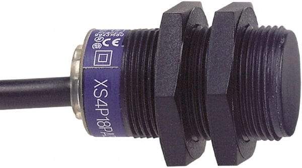 Telemecanique Sensors - NPN, 8mm Detection, Cylinder, Inductive Proximity Sensor - 3 Wires, IP68, 12 to 24 VDC, M18x1 Thread, 36mm Long - Exact Tool & Supply
