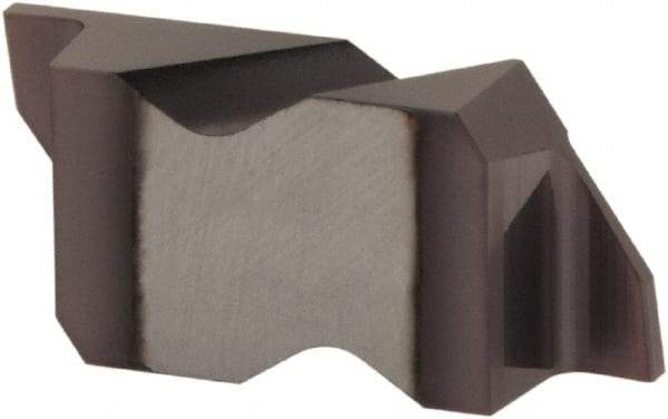 Tool-Flo - 2125FLG Grade AC3, 1/8" Cutting Width Carbide Grooving Insert - 0.11" Max Depth of Cut, Right Hand, .005 to .010" Corner Radius, AlTiN Finish - Exact Tool & Supply