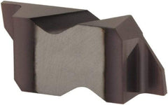 Tool-Flo - 2125FLG Grade AC3, 1/8" Cutting Width Carbide Grooving Insert - 0.11" Max Depth of Cut, Right Hand, .005 to .010" Corner Radius, AlTiN Finish - Exact Tool & Supply