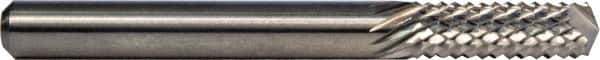 M.A. Ford - 8mm Diam, Drill Point End, Solid Carbide Diamond Pattern Router Bit - 64mm OAL - Exact Tool & Supply