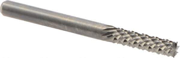 M.A. Ford - 1/8" Diam, 1/2" LOC, Burr End, Solid Carbide Diamond Pattern Router Bit - 1-1/2" OAL, 1/8" Shank Diam - Exact Tool & Supply