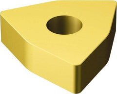 Sandvik Coromant - WNGA432 Grade 6050 Ceramic Turning Insert - TiN Finish, 80° Trigon, 1/2" Inscr Circle, 3/16" Thick, 1/32" Corner Radius - Exact Tool & Supply