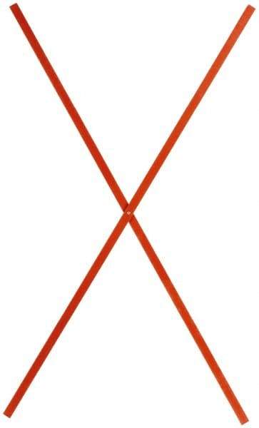 PRO-SAFE - Fiberglass Roll Up Sign Ribs - Orange, Compatible with Roll Up Signs - Exact Tool & Supply