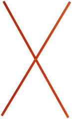 PRO-SAFE - Fiberglass Roll Up Sign Ribs - Orange, Compatible with Roll Up Signs - Exact Tool & Supply