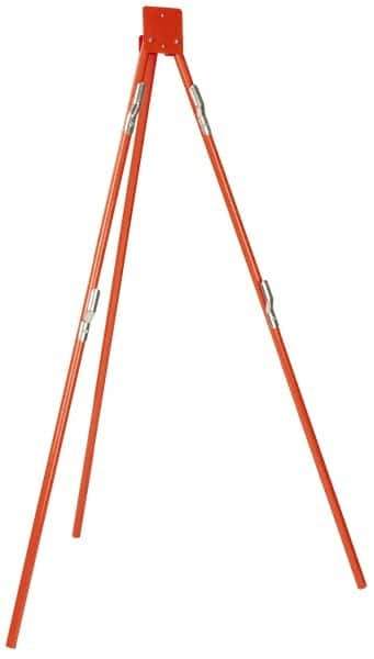 PRO-SAFE - 4' High, Tripod Traffic Sign Stand - Steel, Compatible with 48" High x 48" Wide Signs, Silver - Exact Tool & Supply
