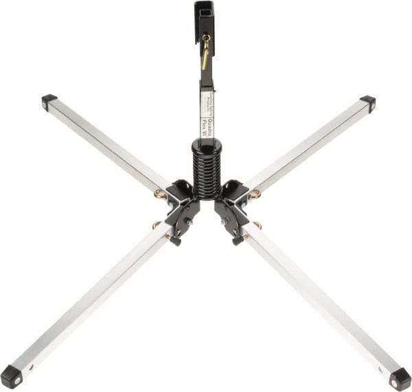 PRO-SAFE - 4' High, Roll-Up Traffic Sign Stand Kit - Aluminum/Steel, Compatible with 48" High x 48" Wide Signs, Silver & Black - Exact Tool & Supply