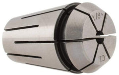 Parlec - 1/8" ER16 Coolant Collet - 0.0002" TIR, 1.082" OAL, 0.669" Overall Diam - Exact Tool & Supply