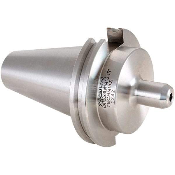 Techniks - CAT50 Taper Shank 5/8 Hole End Mill Holder & Adapter - 1-1/2" Nose Diam, 1.44" Projection - Exact Tool & Supply
