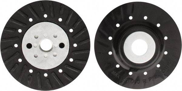 Tru-Maxx - 4" Diam Locking Nut Disc Backing Pad - Hard Density, 15,300 RPM - Exact Tool & Supply