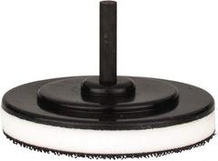 Tru-Maxx - 3" Diam Hook & Loop Disc Backing Pad - 1/4" Shank Diam, Medium Density, 15,500 RPM - Exact Tool & Supply