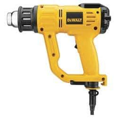 DeWALT - 115 to 1,100°F Heat Setting, 17.7 CFM Air Flow, Heat Gun - 120 Volts, 13 Amps, 1,550 Watts, 10' Cord Length - Exact Tool & Supply