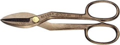 Ampco - 4-1/2" Length of Cut, Straight Pattern Tinner's Snip - 14" OAL, Nickel Aluminum Bronze Blade - Exact Tool & Supply