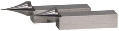 SPI - 2.05 Inch Overall Length, Gage Block Points - Concentricity +/-0.0002 Inch Accuracy, Sold As Pair, For Use with Rectangular Gage Blocks, 2 Pieces - Exact Tool & Supply