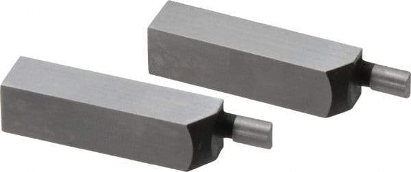SPI - 1.58 Inch Overall Length, 0.315 Inch Jaw Thickness, 0.1 Inch Radius, Gage Block Cylindrical Jaws - Radius 0.00003 Inch, Pair 0.00004 Inch Accuracy, Sold As Pair, For Use with Rectangular Gage Blocks, 2 Pieces - Exact Tool & Supply