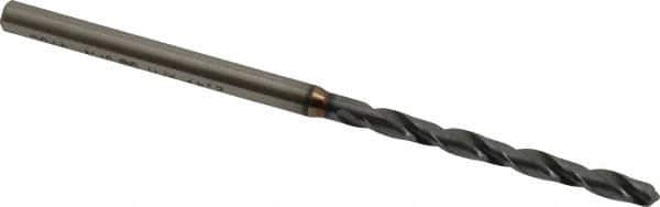 OSG - #40 130° Powdered Metal Jobber Drill - V Finish, Right Hand Cut, Spiral Flute, Straight Shank, 62mm OAL, Standard Point - Exact Tool & Supply