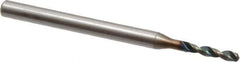 OSG - #50 140° Spiral Flute Vanadium High Speed Steel Screw Machine Drill Bit - WD1 Finish, Right Hand Cut, 11mm Flute Length, 43mm OAL, Faceted Point, Straight Shank - Exact Tool & Supply