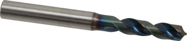 OSG - Letter E (1/4) 120° Spiral Flute Vanadium High Speed Steel Screw Machine Drill Bit - WD1 Finish, Right Hand Cut, 31mm Flute Length, 75mm OAL, Four Facet Point, Straight Shank - Exact Tool & Supply