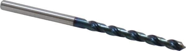 OSG - 5/32" 130° Vanadium High Speed Steel Jobber Drill - WD1 Finish, Right Hand Cut, Spiral Flute, Straight Shank, 75mm OAL, Faceted Point - Exact Tool & Supply